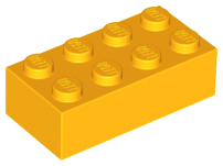 Brick 2 x 4, 3001 Bright Light Orange N