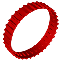 Tread with 36 Treads Large, Non-Technic, x1681 Red U