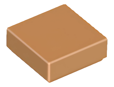 Деталь LEGO Tile 1 x 1 with Groove 3070b Medium Nougat U