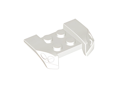 Деталь LEGO Брызговик Lego Vehicle, Mudguard 2 x 4 with Headlights Overhang 44674 White U