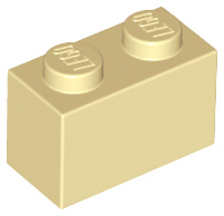 Brick 1 x 2, 3004 Tan U
