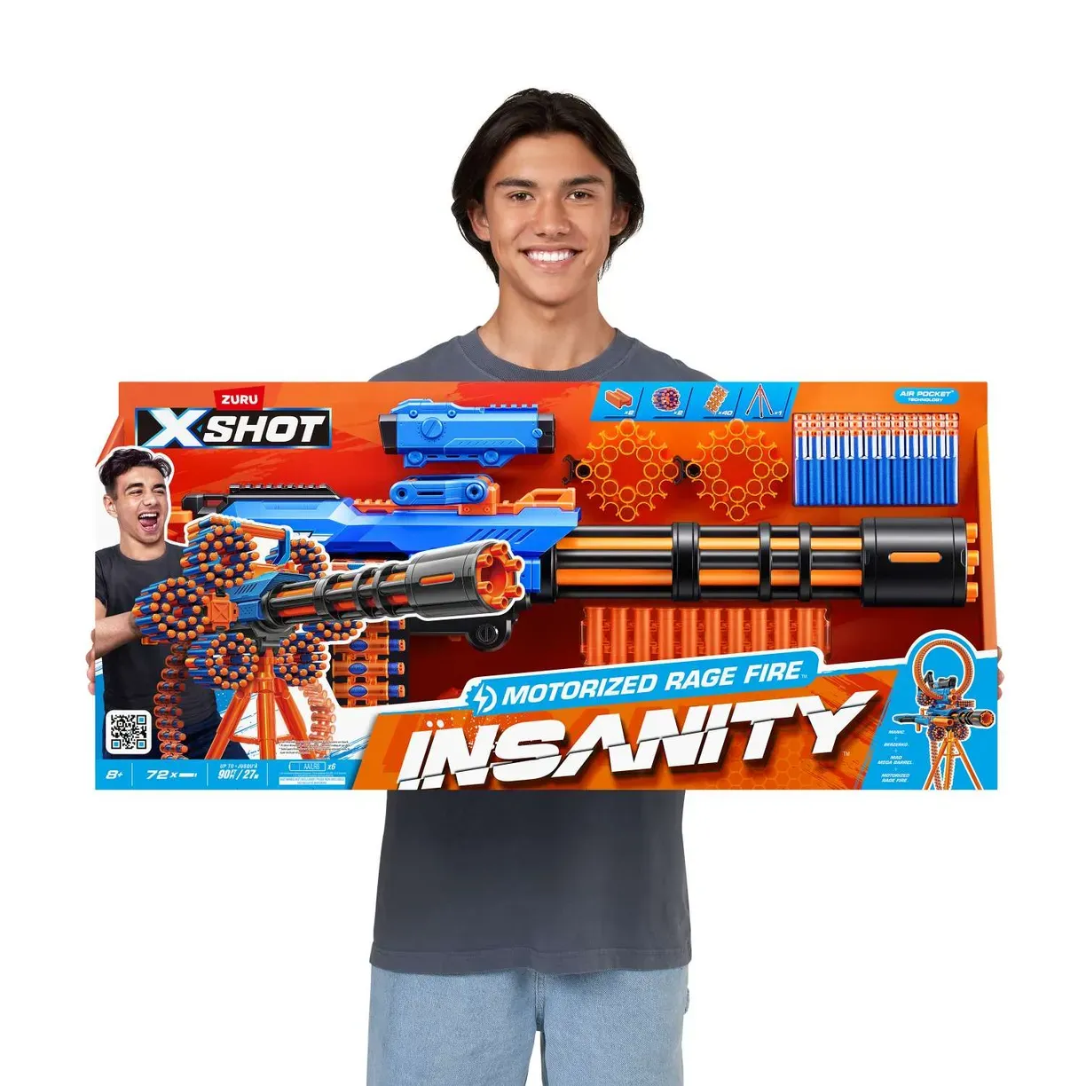 Набор игровой Zuru X-Shot Insanity Motorized Age Fire Gatlin Gun