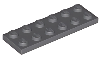 Деталь LEGO Plate 2 x 6 3795 Dark Bluish Gray N
