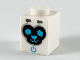 Brick 1 x 1 with Black Face, Medium Azure Eyes, Nose, Mouth and Power Indicator Pattern, 3005pb037