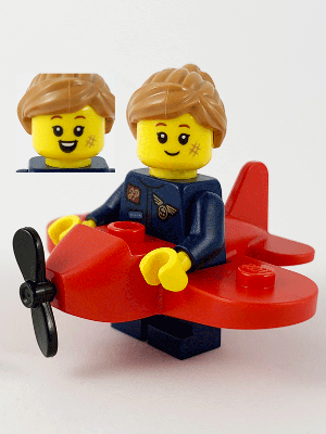 Минифигурка LEGO Airplane Girl, Series 21 col382