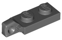 Hinge Plate 1 x 2 Locking with 1 Finger on End without Bottom Groove, 44301b Dark Bluish Gray U