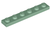 Plate 1 x 6, 3666 Sand Green N