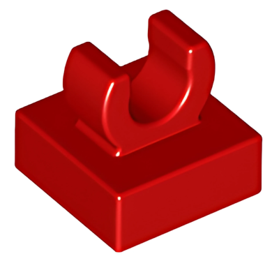 Деталь LEGO Lego Tile, Modified 1 x 1 with Open O Clip 15712 (44842) Red N