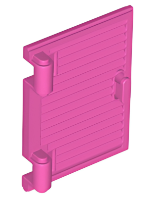 Деталь LEGO Панель для окна Lego Shutter for Window 1 x 2 x 3 with Hinges and Handle 60800a Dark Pink N