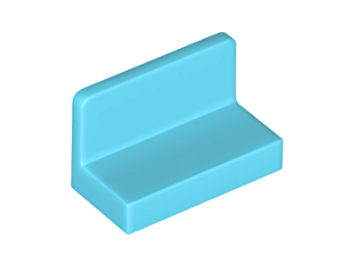 Деталь LEGO Панель с закругленными углами Lego Panel 1 x 2 x 1 with Rounded Corners 4865b (15714, 26169, 35293) Medium Azure N