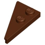 Wedge, Plate 4 x 2 Right, Pointed, 65426 Reddish Brown N