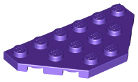 Wedge, Plate 3 x 6 Cut Corners, 2419 Dark Purple U