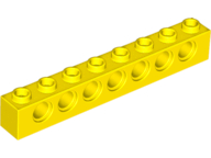 Technic, Brick 1 x 8 with Holes, 3702 Yellow U
