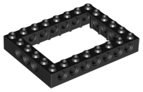 Technic, Brick 6 x 8 Open Center, 32532 Black U