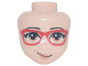 Mini Doll, Head Friends with Glasses with Red Frame, Black Eyebrows, Medium Nougat Eyes and Lips with Lopsided Smile Pattern, 84083