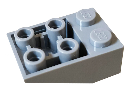 Lego Slope, Inverted 33 3 x 2 with Flat Bottom Pin and Connections between Studs 3747b