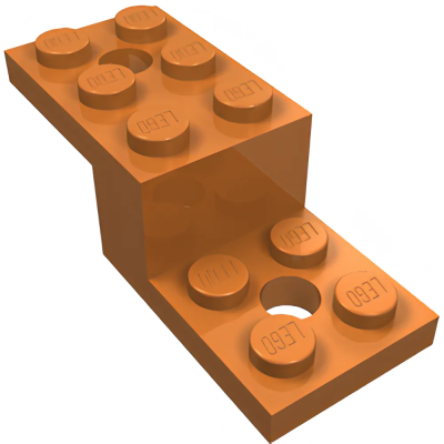 Деталь LEGO Скоба Lego Скоба Bracket 5 x 2 x 1 1/3 with 2 Holes 11215 Medium Nougat U