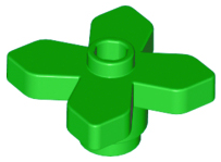 Plant Flower 2 x 2 Leaves - Angular, 4727 Bright Green N