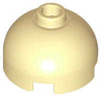Brick, Round 2 x 2 Dome Top, 553 Tan U
