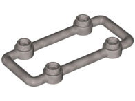 Bar 1 x 6 x 3 with 4 Studs, 23444 Flat Silver N