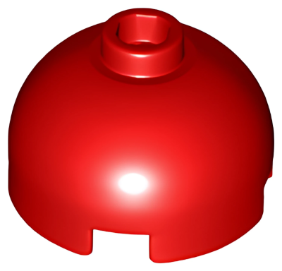 Деталь LEGO Brick, Round 2 x 2 Dome Top with Bottom Axle Holder - Hollow Stud 553 (18841, 30367, 40528) Red N