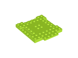 Brick, Modified 8 x 8 x 2/3 with 1 x 4 Indentations and 1 x 4 Plate, 15624 Lime U