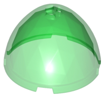 Container, Faceted, 4 x 4 x 1 2/3, Dragon Egg Top, 24132 Trans-Green U