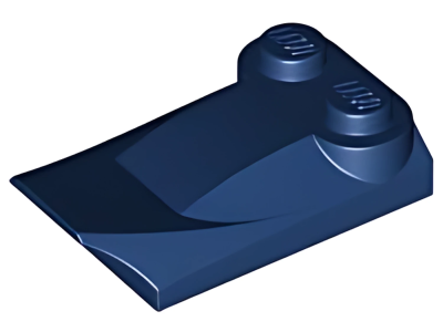 Деталь LEGO Lego Slope, Curved 3 x 2 x 2/3 with Two Studs, Wing End 47456 Dark Blue U