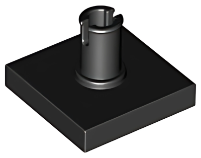 Деталь LEGO Lego Tile, Modified 2 x 2 with Pin 2460 (49153) Black U