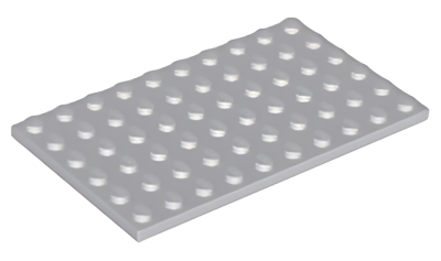 Деталь LEGO Plate 6 x 10 3033 Light Bluish Gray U