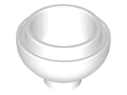 Brick, Round 2 x 2 Dome Bottom 15395 White N
