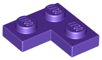 Plate 2 x 2 Corner, 2420 Dark Purple U