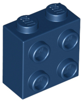 Brick, Modified 1 x 2 x 1 2/3 with Studs on Side 22885 Dark Blue N