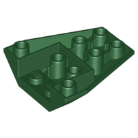 Wedge 4 x 4 Triple Inverted with Connections between 4 Studs, 13349 Dark Green U