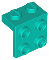 Деталь Lego Скоба Bracket 1 x 2 - 2 x 2 44728 (21712, 86644, 92411) Dark Turquoise N
