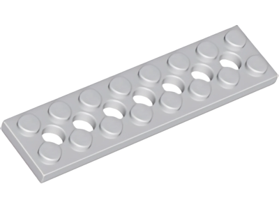 Деталь LEGO Technic, Plate 2 x 8 with 7 Holes 3738 Light Bluish Gray N