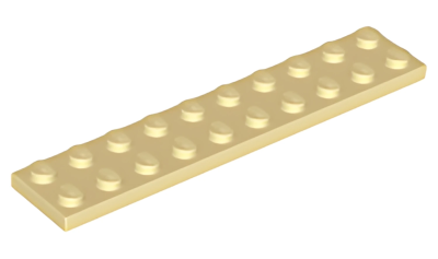 Деталь LEGO Plate 2 x 10 3832 Tan U