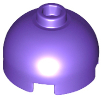 Brick, Round 2 x 2 Dome Top, 553 Dark Purple U