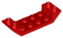 Slope, Inverted 45 6 x 2 Double with 2 x 4 Cutout, 22889 Red N