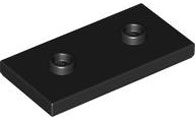 Plate, Modified 2 x 4 with 2 Studs (Double Jumper), 65509 Black N