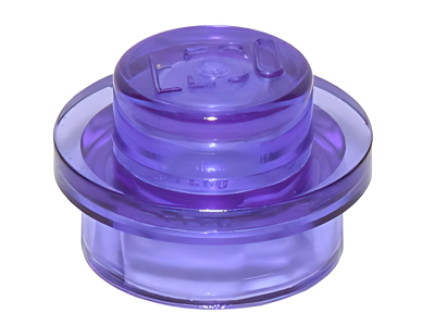 Деталь LEGO Plate, Round 1 x 1 4073 Trans-Purple U