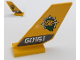 Tail Shuttle with Leopard Head, Leaves and White '60161' Pattern on Both Sides (Stickers) - Set 60161, 6239pb074  