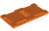 Деталь LEGO 71772 Brick, Modified 8 x 16 x 2/3 with 1 x 4 and 2 x 4 Indentations Orange N