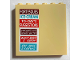 Panel 1 x 6 x 5 with 'FORTESQUES', 'ICE-CREAM', 'TO-DAY'S SUGGESTIONS', and Flavors Pattern (Sticker) - Set 75978, 59349pb245  