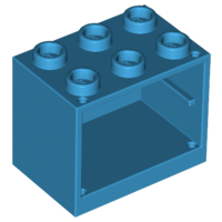 Container, Cupboard 2 x 3 x 2 - Hollow Studs, 4532b Dark Azure U