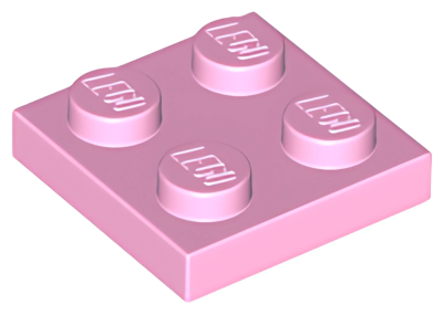 Деталь LEGO Plate 2 x 2 3022 (94148) Bright Pink N