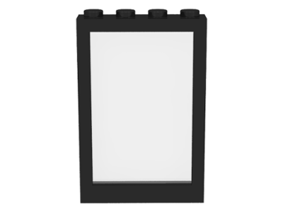 Window 1 x 4 x 5 with Fixed Glass, 4347 Black N