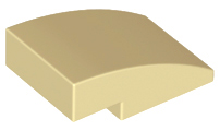 Slope, Curved 3 x 2, 24309 Tan N