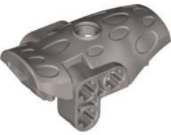 Bionicle Hydruka Back Plate, 59577 Flat Silver U