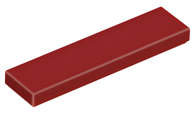 Деталь LEGO Tile 1 x 4 2431 (35371, 75703, 91143, 100687) Dark Red U